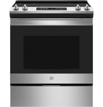 Picture of GE - 5.3 Cu. Ft. Slide-In Electric Range - Stainless Steel