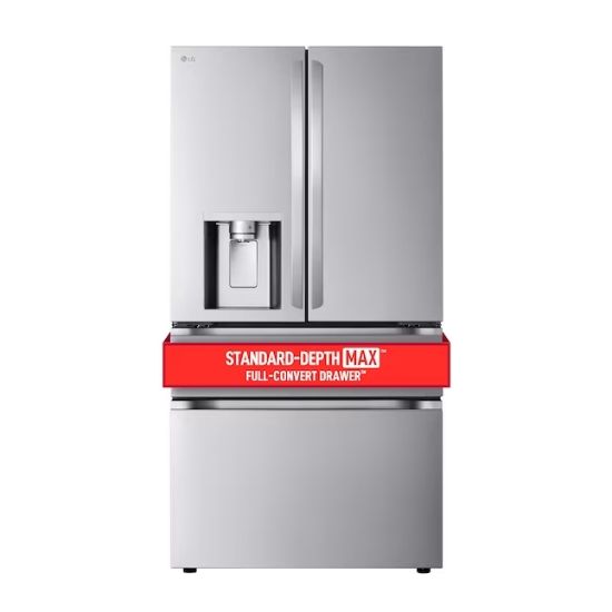 Picture of 29 cu. ft. SMART Standard Depth MAX French Door Refrigerator with Full Convert Drawer in PrintProof Stainless Steel