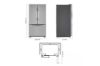 Picture of 23 cu.ft French Door, Counter-Depth, Non Dispense Refrigerator