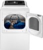 Picture of GE - 7.4 Cu. Ft. Front Load Electric Dryer with Sensor Dry - White with Matte Black